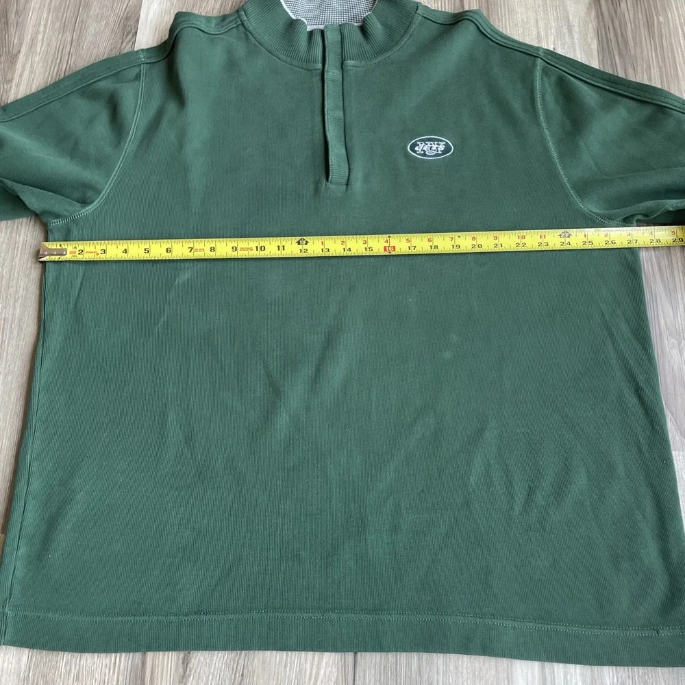 Cutter & Buck New York Jets Mens XXL Green Quarter Snap Pullover Sweatshirt